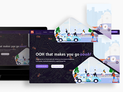 streetNode landing page advertising agency data data inteligence design geo location geolocation hero illustration ui ux web design website