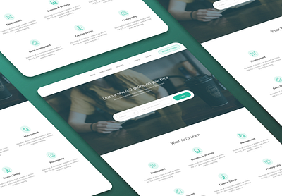 Online Learning Portal Landing Page design figma figma design figmadesign icon design landing page design learning platform minimal ui ux web website