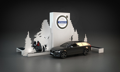 Volvo Outdoor Display R4 3dsmax environments exhibit trade show vray