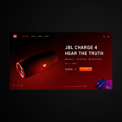 JBL promo web-site blackfriday design gradient jbl landing page music sale ui ux web