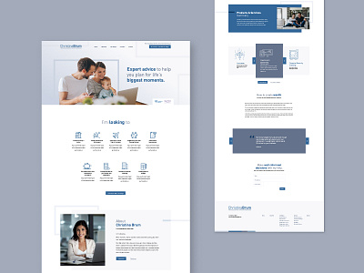 Christina Brum, Financial Advisor | web design finance design financial advisor design template design ui ux ui design web design website design website template