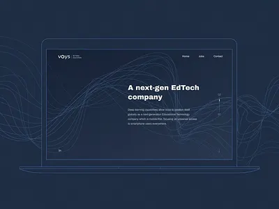 Voys.ai — your ai-powered English teacher artificial artificial intelligence bachoodesign clean landing minimal motion sound voice wave