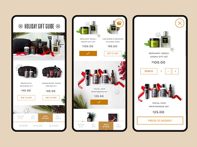 GiftGuide Add to cart interaction interaction design ui