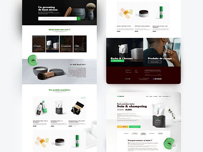 E-commerce Men Cosmetic barber barbershop branding design ecommerce flatdesign landing logo minimal productpage typography ux web webdesign