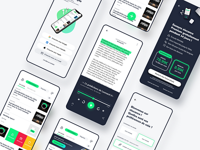 Mobile App - elocance audio audio app audio player branding design flatdesign minimal signup typography ui ux