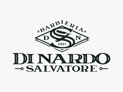 Barbieria Di Nardo Salvatore beard black heritage letter logo logodesign logotype logotypes monocolor old school shave vintage