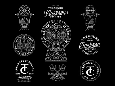 Treasure Clarkson, Graphic Exploration. apparel apparel design apparel logo artist bird black white branding clothing flower geometric illustration lineart logo merchandise monoline t shirt t shirt design t shirts tattoo typography