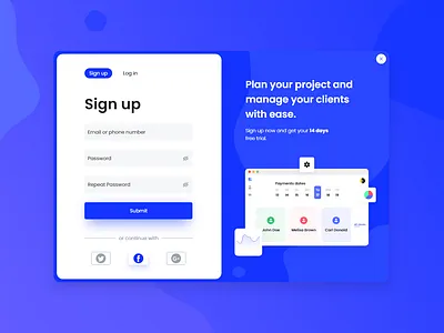 Sign Up Form UI design flat process signup single page ui uidesign ux web webdesign website