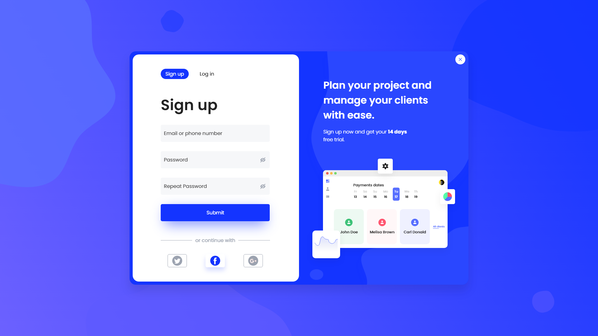 Example of Sign Up Form UI