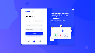 Sign Up Form UI design flat process signup single page ui uidesign ux web webdesign website