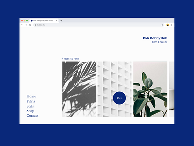 Bobby.me Portfolio Landing Page portfolio site portfolio website ui ui design user interface design web design