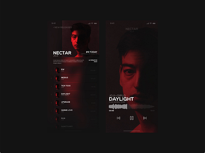 Music Player Interface | Mobile album app interaction interface mobile mobile app mobile ui music music app music player ui uidesign uiux ux design
