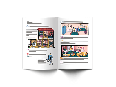 Test spread of the textbook illustrations illustrator procreate textbook