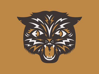 Bar None bar black cat dallas east electric geometric gold graphic illustration logomark texas tiger logo tigers wildcat