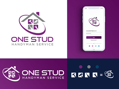 One Studio Handiman Service Logo Design branding business logo custom logo education logo flat logo handyman logo illustraion logo design logo design branding logodesign minimalist logo modern logo one logo service logo studio logo uniuqe logo vector website logo
