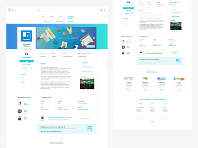 Digitaljob Company page company page design grafician jobs layout design minimal minimalist simple social network ui uidesign ux uxui web design