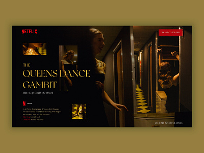 NETFLIX web page UI for new show design photo photographer photography ui ux