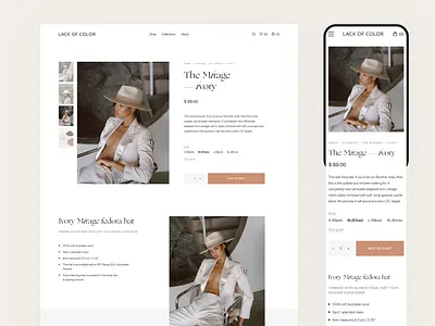 Lack Of Color - online store design e commerce ecommerce eshop product page ui ui ux web web design