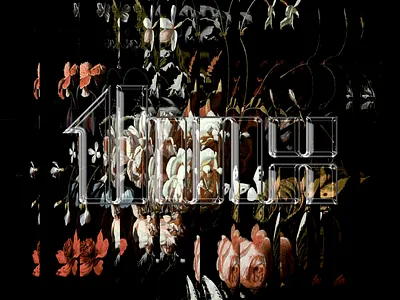 THNX album cover branding cover art floral logo logo design music patterns text effect thnx translucent transparent typography