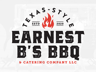 BBQ Logo black branding design illustration logo logo design red typogaphy vector