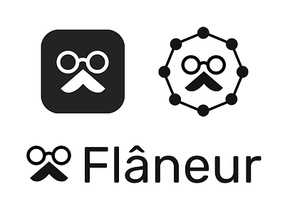 Flaneur branding design icon logo visual research