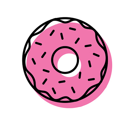 Donut Icon design digital illustration flat design graphic design icon illustration illustrator logo minimal vector