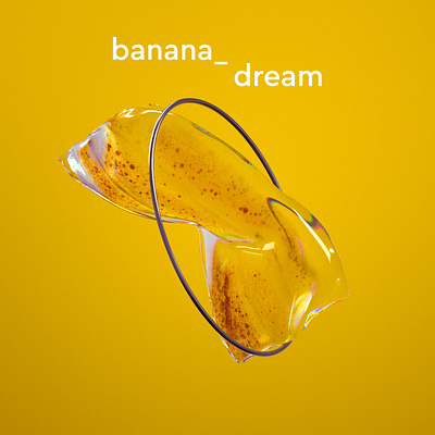 Banana 3d concept design fruit nature