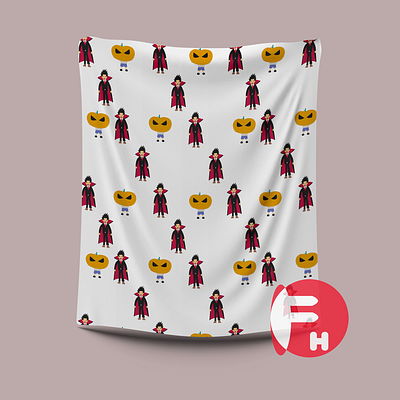 dracula pumpkin halloween pattern design bag cartoonportraitdesign fashion fiverr seller illustration pattern design tshirt vector