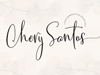 Chery Santos calligraphy font handwrittenfont typography