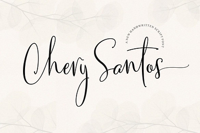 Chery Santos calligraphy font handwrittenfont typography