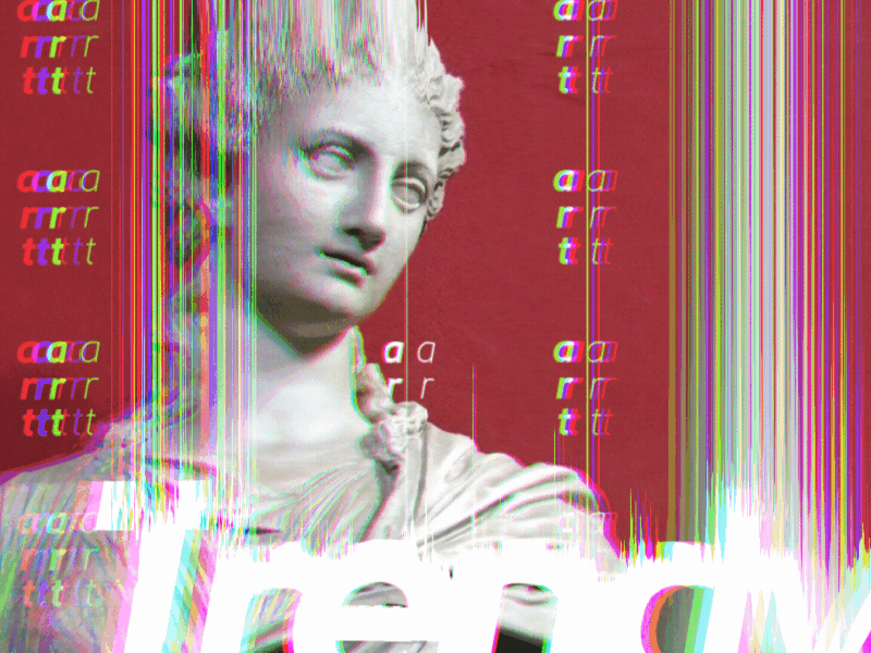 Trendy Art 2d 2d animation ae after effects animation glitch glitchart glitchy motiondesign motiongraphics vector