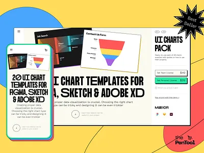 UI Charts Pack Header branding brutalism colorful e commerce header header design ios landing mobile mockup shapes thepentool typography ui charts pack variable font web