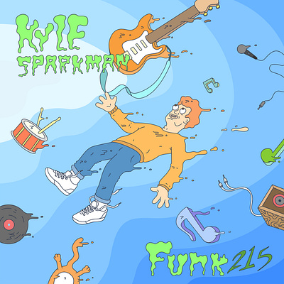 Kyle Sparkman 2 Singles Covers Artwork creative design hand typography humor illustration illustrator imagination music music artwork quirky typography