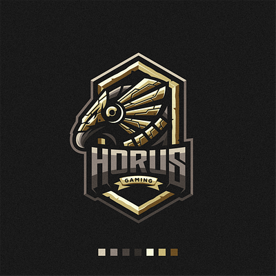 Horus Gaming angry brand character e sport esport esports gaming horus logo mascot shield sport