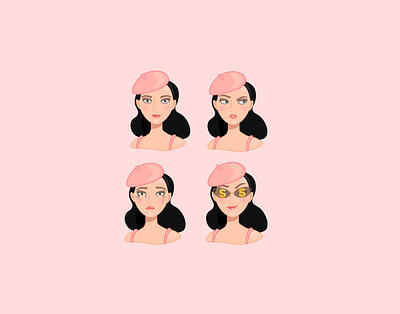 Pin-up cutie flatdesign girl character illustration illustrator pinup pinup girl sticker vector vectorart