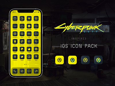 Cyberpunk 2077 inspired icon pack for iOS application cyberpunk cyberpunk 2077 game icon icon pack iconpack illustration ios ios 14 ios app ios apps ios icons ios14 ios14homescreen ipad iphone sketch vector