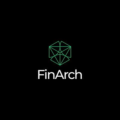 FinArch abstract finance geometry logo