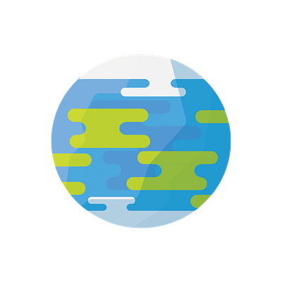 Planet Earth art bright colors design flat design illustration minimal planet planet earth science simple space vector