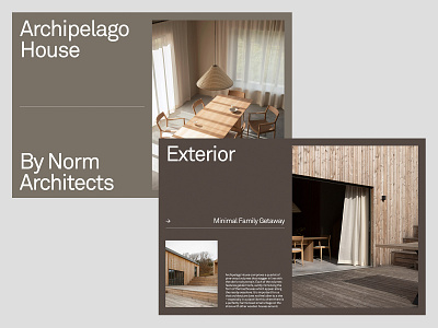 Archipelago House — Presentation art direction grid layout minimal typography web website