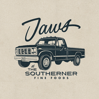 Jaws badge ford lettering logo pickup script truck