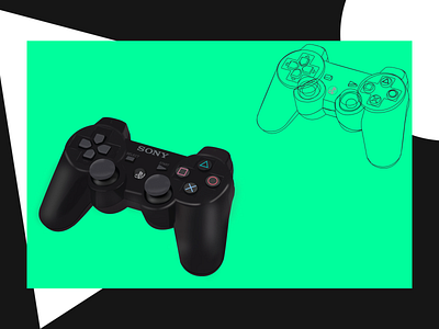 PS4 Realistic Vector Render app branding illustration ui ux