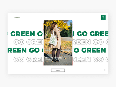 Go Green black design green ui ux web white