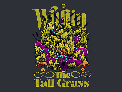 Within The Tall Grass design digital illustration explore illustration leave no trace natural resources nature outdoor awareness outdoors procreate procreate app procreate illustration procreate typography rattlesnake typography