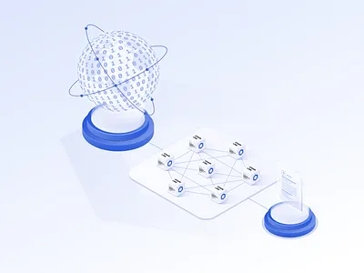 Universally Connected Smart Contracts blockchain branding data design global globe identity illustration network node nodes smart contract smart contracts tech technology universal visual identity