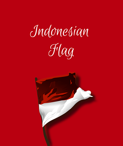 indonesian flag design digital illustration instagram vector