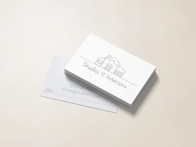 Interior Design business cards graphic design interior design line drawing minimal modern simple