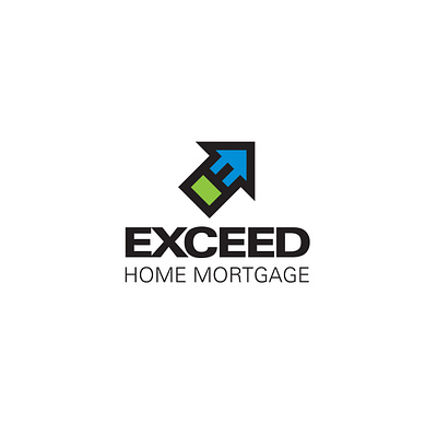 Exceed Home Mortgage logo brand design brand identity home identity identity branding logo mortgage realestate