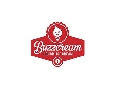 Buzzcream Ice Cream logo brand design brand identity design dessert food icecream identity identity branding liquor logo retail