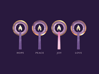 Advent Candles Illustration design illustration illustrator photoshop