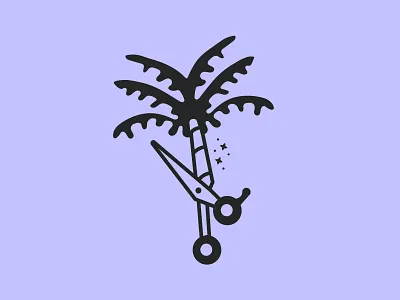 Vacation Hair Mark brand identity brand mark hair icon